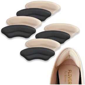 Heel Pads for Shoes, Soft and Flexible Heel Grips for Shoes Too Big, Shoe Heel Inserts for Women and Men, High Heel Comfort Pads for Women Shoes, Improved Fit and Comfort, 4 Pairs