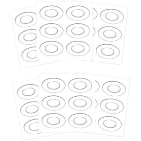 6Sheets(36PCS) Clear Gel Oval Foot Corn Rings Gel Cushions Pads Caps Remover Shoes Stick Foot Protector Self Adhesive Back Heel Sticker