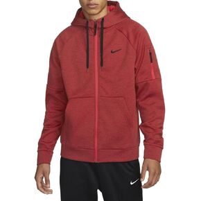 هودي Nike Dry للرجال Therma بسحاب كامل (الولايات المتحدة، ألفا، كبير، عادي، عادي، فريق أحمر منقط/أسود)