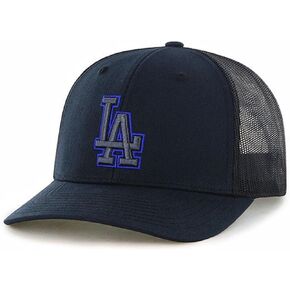 Officially Licensed Los Angeles Baseball Mesh Trucker Hat Classic Team Logo Adjustable Structured Black Cap