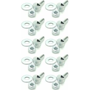 Ten (10) 1/4-20 x 1" Long Carriage Bolts Set w/Nuts & Washers (BCP277)