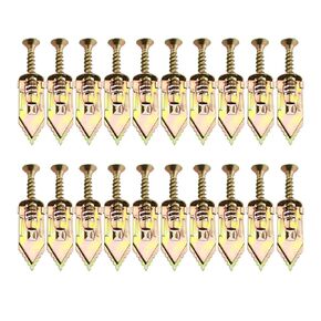 E-outstanding 20 Pcs Drywall Self Drilling Anchors with Zinc Plated Screws Wall Anchor Hooks, Heavy Duty Metal Toggle Anchors, Hangs up to 66 lbs
