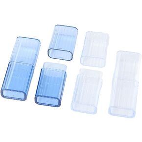 4 Pcs Plastic Project Storage Case Portable Creative Transparent Toothpick Holder Cotton Swab Box Dispenser Container