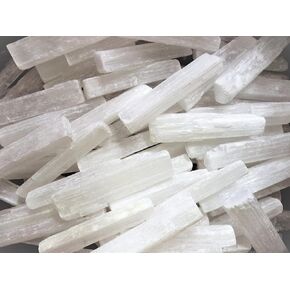 CircuitOffice Bulk Wholesale Lot: 2 lb Bulk 3" - 5" Selenite Logs Crystal Sticks Wand Blades