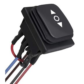 Waterproof Polarity Reverse Momentary Rocker Switch, DC AC 10Amp DPDT Forward Reverse Up Down Switch 6 Pin (ON)-Off-(ON) Motor Control with Jumper Wires for Linear Actuators