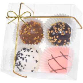 50pcs 4x4x2 Inch Plastic Clear Pastry Bakery Boxes Cookies Boxes Dount Boxes Soap Boxes Truffle Boxes Browine Cake Boxes Chocolate Covered Strawberries BoxesTreat Boxes for Party Favors Wedding