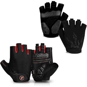 MOREOK Bike Gloves Exercise Workout Gloves AK050-one pair（Black-Large） Bike Gloves Exercise Workout Gloves AK098-one pair（Black-Large）