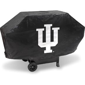 Rico Industries NCAA Indiana Hoosiers Black Deluxe Vinyl Grill Cover - 68" Wide/Heavy Duty/Velcro Staps