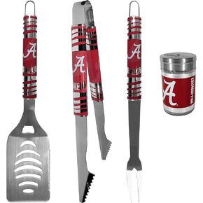 NCAA Siskiyou Sports Fan Shop Alabama Crimson Tide 3 pc Tailgater BBQ Set and Season Shaker One Size Team Color