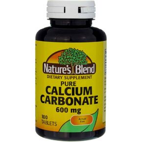 Nature's Blend Calcium Carbonate 600mg Tablets 100 ct (pack of 2)