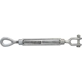 US Cargo Control 1/2 Inch x 12 Inch Jaw and Eye Galvanized Turnbuckle, Working Load Limit 2,200 Pounds, Uses: Tower, Suspension, Mining, Rigging, Tensioning