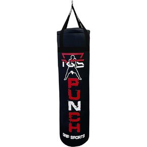 PGS Punching Bag - Hanging Boxing Bag for MMA, Karate, Judo, Muay Thai, Kickboxing, Self Defense Training for Training at Home or Gym or Office - Unfilled Heavy Bag 70 to 100 lbs - Black- UNFILLED