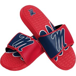FOCO Ole Miss Rebels NCAA شبشب جل للرجال بشعار كبير ملون بشعار الرابطة الوطنية لرياضة الجامعات (NCAA) - مقاس L