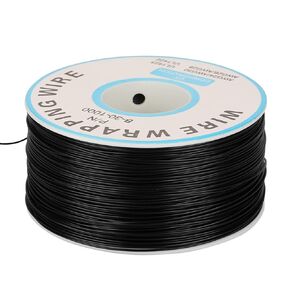 سلك تغليف نحاسي 30AWG، لفة سلك كينار معزولة مطلية بالقصدير 200 متر للاختبار الإلكتروني، ضياء أساسي 0.25 مم (أسود)