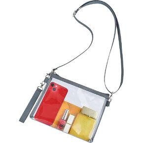 محفظة شفافة من MAY TREE لمناسبات مهرجان الحفلات الموسيقية، معتمدة من Clear Bag Stadium للنساء والرجال، رمادي in Kuwait