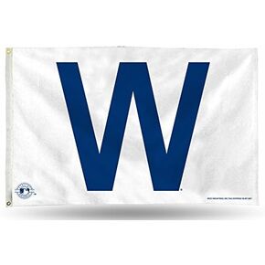 Rico Industries MLB Chicago Cubs W 3-Foot by 5-Foot Banner Flag
