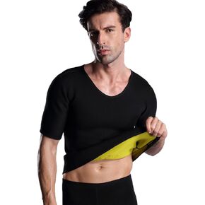 ValentinA Mens Hot Thermo Body Shaper T Shirt Slimming Neoprene Workout Sweat Sauna Suit for Weight Loss S - 4XL