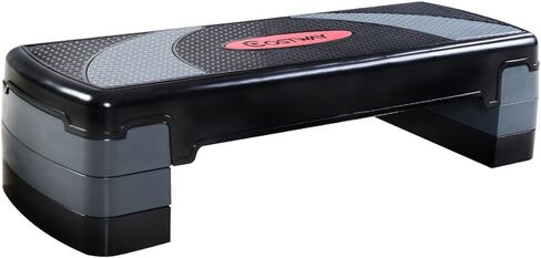 COSTWAY Fitness 31'' قابل للتعديل الهوائية السائر، منصة اللياقة البدنية مع سطح غير قابل للانزلاق، ممارسة السائر مع 4 "-6" -8 "الناهضون، معدات تجريب المواد PP للصالة الرياضية، المنزل والمكتب in Kuwait