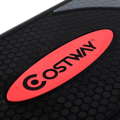 COSTWAY Fitness 31'' قابل للتعديل الهوائية السائر، منصة اللياقة البدنية مع سطح غير قابل للانزلاق، ممارسة السائر مع 4 "-6" -8 "الناهضون، معدات تجريب المواد PP للصالة الرياضية، المنزل والمكتب in Kuwait