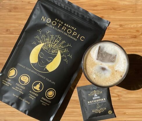 Keto Brainz C8MCT Based Nootropic - with 500mg Lion's Mane Mushroom, AlphaGPC & L-Theanine This is The Ultimate Easy to use nootropic Stack & Makes Delicious Mushroom Coffee! 16oz. 30 Servings in Saudi Arabia