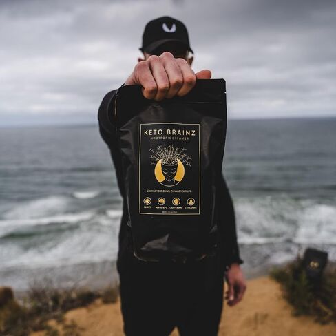 Keto Brainz C8MCT Based Nootropic - with 500mg Lion's Mane Mushroom, AlphaGPC & L-Theanine This is The Ultimate Easy to use nootropic Stack & Makes Delicious Mushroom Coffee! 16oz. 30 Servings in Saudi Arabia