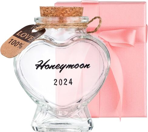 Honeymoon Sand Keepsake Jar 2024, Bridal Shower Gift, Engagement Gift, Wedding Gift, Honeymoon Gift, Travel Gift for Newlywed Couple, Gift Box Includes (Honeymoon 2024) in Saudi Arabia