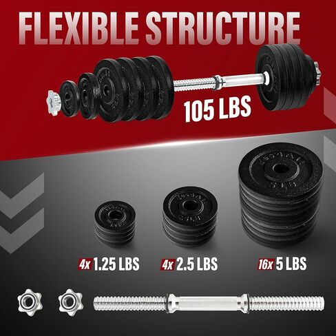 Yes4All Adjustable Dumbbell Set with Weight Plates, Star Lock Collars/Connector, 40lbs to 200lbs Adjustable Weight Plates Set in Saudi Arabia