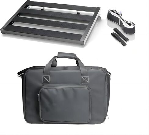 Guitar Effects Pedal Board, Large Power Supply Pedalboard Set, Adhesive Backed Hook-and-Loop and Power Supply Mounting Device,with Carry Bag,SH-PDB03050M(35×505×175mm) in Saudi Arabia