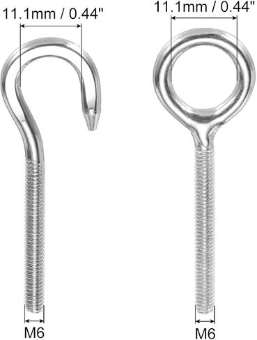 PATIKIL M4 Ring Eye Bolts, 3Pcs 304 Stainless Steel Lifting Ring Threaded Eye Bolt with Nuts Washers for Hanging Hammocks Articles in Saudi Arabia