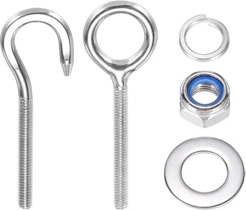 PATIKIL M4 Ring Eye Bolts, 3Pcs 304 Stainless Steel Lifting Ring Threaded Eye Bolt with Nuts Washers for Hanging Hammocks Articles in Saudi Arabia