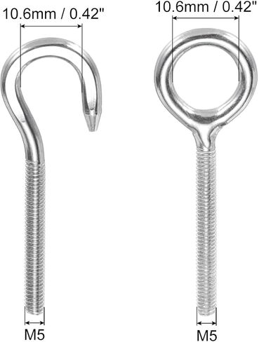 PATIKIL M4 Ring Eye Bolts, 3Pcs 304 Stainless Steel Lifting Ring Threaded Eye Bolt with Nuts Washers for Hanging Hammocks Articles in Saudi Arabia