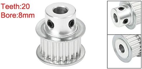 uxcell Aluminum 20T 7mm Bore 3mm Pitch Timing Belt Pulley with Bearing for 10mm Belt in Saudi Arabia