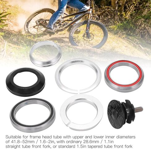 Keenso Bike Headset Bearings, 41.8?52mm M4/5 Mountain Road Bike Bearing Headset Straight Tapered Tube Parts in Saudi Arabia