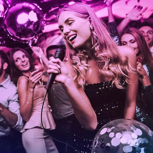iJoy Karaoke Machine - مكبر صوت بلوتوث للحفلات مع ميكروفون - أضواء ديسكو LED وتأثيرات تغيير الصوت - راديو FM، قابل لإعادة الشحن ومحمول مع صوت عالي الدقة in Saudi Arabia