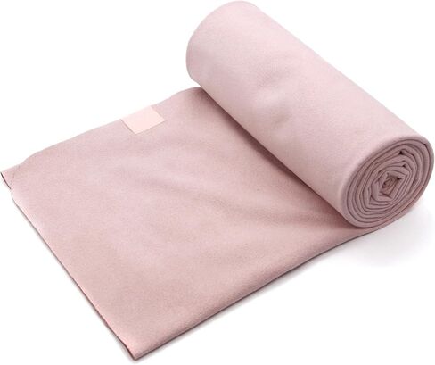 Hot Yoga Towel, Super Absorbent Yoga Mat Towel Soft Suede Microfiber Non-Slip Towel for Bikram Pilates and Yoga Mats 72" x 26.5", Pink in Saudi Arabia