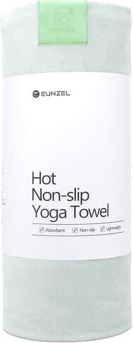 Hot Yoga Towel, Super Absorbent Yoga Mat Towel Soft Suede Microfiber Non-Slip Towel for Bikram Pilates and Yoga Mats 72" x 26.5", Pink in Saudi Arabia