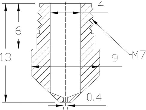 فوهة MK10 للطابعة ثلاثية الأبعاد، 10 قطع MK10 M7 فوهة الطارد 0.4 مم رأس طباعة طارد نحاسي للطابعة ثلاثية الأبعاد Wanhao Dupicator D4/I3/Dremel QIDI Makerbot 2 in Saudi Arabia