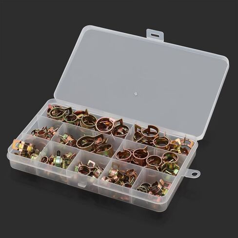 100 قطعة مشبك خط الوقود، PNXKTXO 10 مقاس 6-17 مم مجموعة مشابك خرطوم الربيع مع شريط مسطح دوار in Kuwait