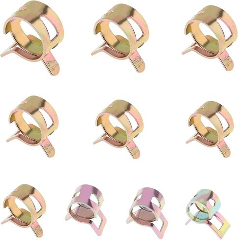 100 قطعة مشبك خط الوقود، PNXKTXO 10 مقاس 6-17 مم مجموعة مشابك خرطوم الربيع مع شريط مسطح دوار in Kuwait