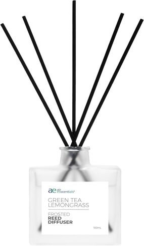 Classic Green Tea Lemongrass Reed Diffuser Set - Decorative Fragrance Diffuser & Oil for Bathroom & Home | Long-Lasting Aroma | Natural Scent Sticks | Essential Oils, Botanicals| 100mL in Saudi Arabia