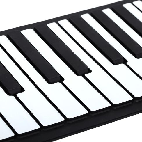 88 Key Roll up Piano Keyboard, pure piano sound source by France Dream, Portable Flexible, built-in both rechargeable battery and speaker/USB/HiFi stereo earphone as a gift (88 key Black) in Kuwait
