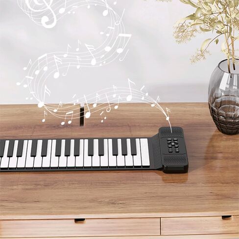 88 Key Roll up Piano Keyboard, pure piano sound source by France Dream, Portable Flexible, built-in both rechargeable battery and speaker/USB/HiFi stereo earphone as a gift (88 key Black) in Kuwait