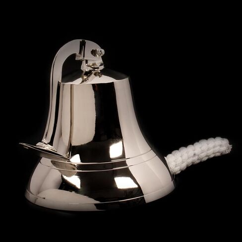 6" Solid Brass Wall Mounted Bell CHROME Nautical Home Decoration Ships Bell in Saudi Arabia
