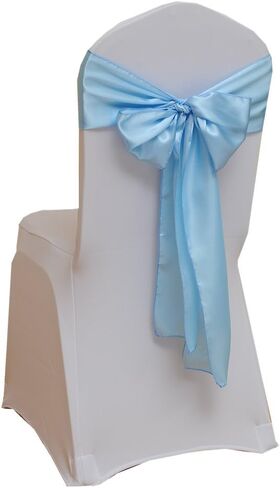 25pcs Decorative Party Chair Sashes,Banquet Satin Chair Ribbons,Wedding Chair Sashes Bows,Chair Ties for Trade Shows Christmas Events Baby Shower Birthday Party,Yellow in Kuwait