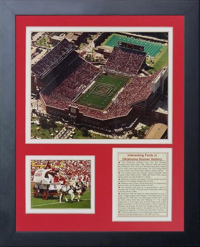 Legends Never Die Oklahoma Sooners Memorial Stadium Framed Photo Collage, 11 by 14-Inch in Saudi Arabia
