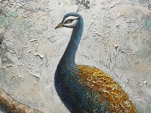 V-inspire Art، 24 × 36 بوصة فن تجريدي حديث للحائط فلامنغو حيوي مرسومة يدويًا لوحة زيتية من الأكريليك على القماش لتزيين غرفة المعيشة وغرفة النوم الملونة in Kuwait