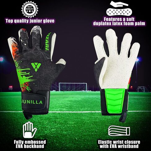 Vizari Junilla F.P. Soccer GK Goalkeeper Gloves with Finger Protection for Adults and Teens | Professional Level in Saudi Arabia