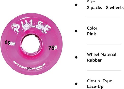Pulse Outdoor Quad Roller Wheels (Hardness 78A, 65mm x 37mm) in Saudi Arabia