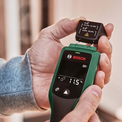 مقياس الرطوبة من Bosch UniversalHumid (نتائج دقيقة بفضل اختيار المجموعة الخشبية وإشارة المرور LED لسهولة التفسير) in Saudi Arabia