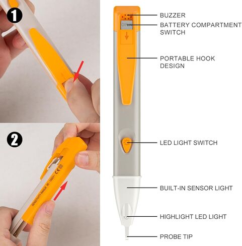 جهاز اختبار الجهد الكهربي، جهاز كشف الجهد الكهربائي غير المتصل، قلم اختبار كهربائي، جهاز كشف نقاط انقطاع الأسلاك in Kuwait